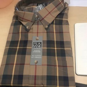 Tan men’s button-down